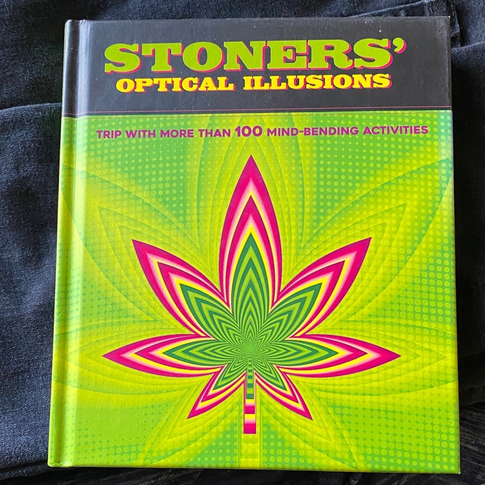 Optical Illusions Puzzle Book - Vibrant Green and Pink